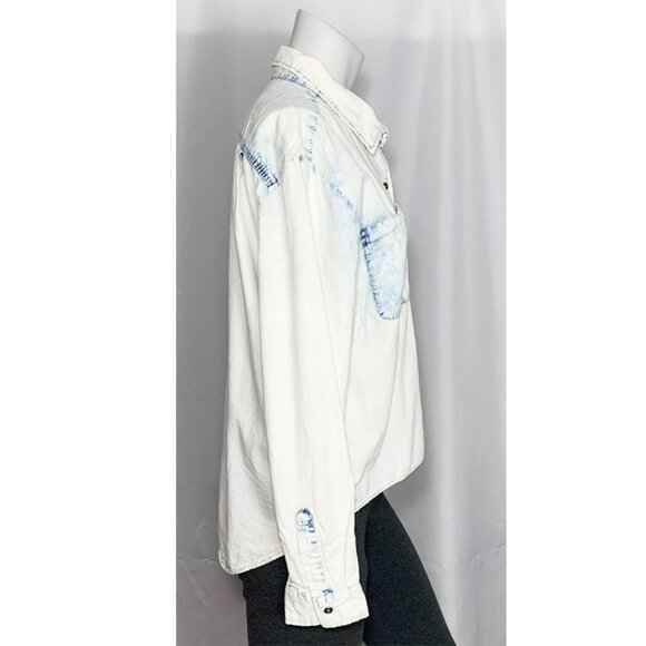 VANILLA STAR Bleached out denim top - Picture 2 of 6